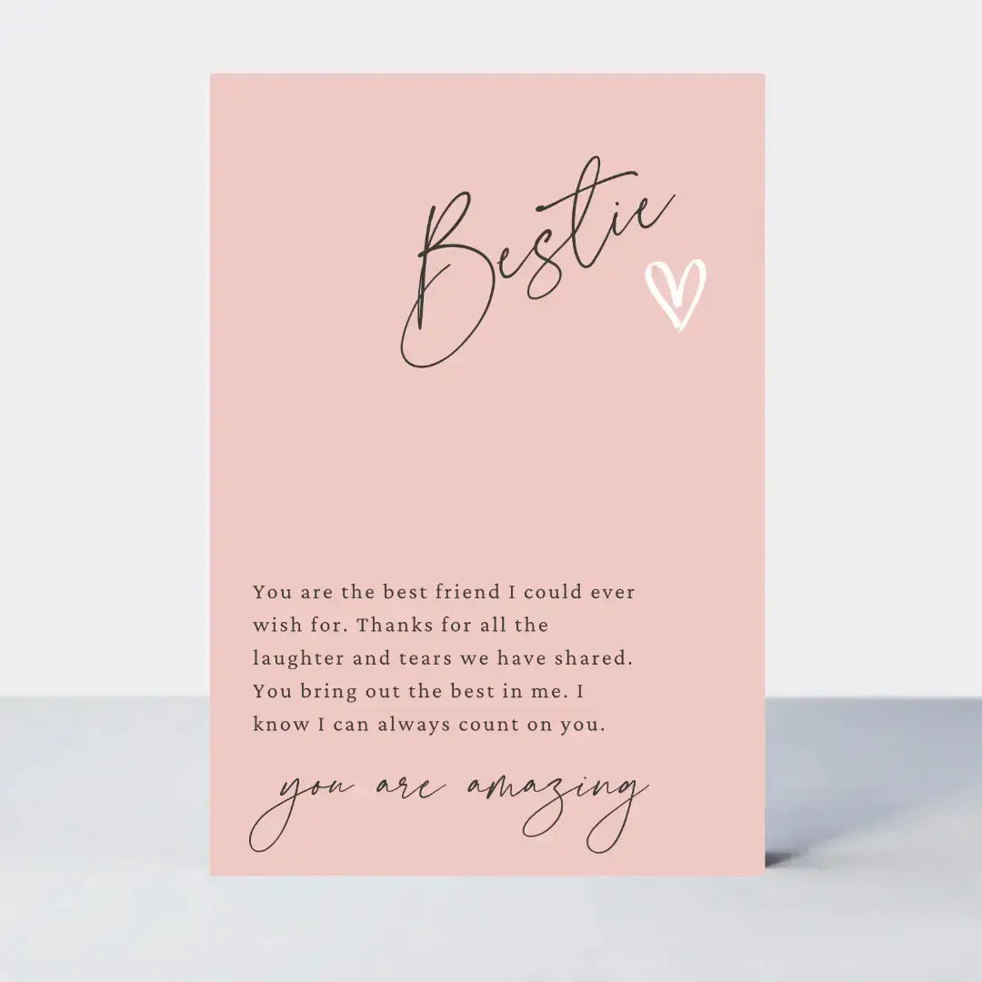 Petimo - Bestie You Are Amazing Card - Pink Birthday/Friendship