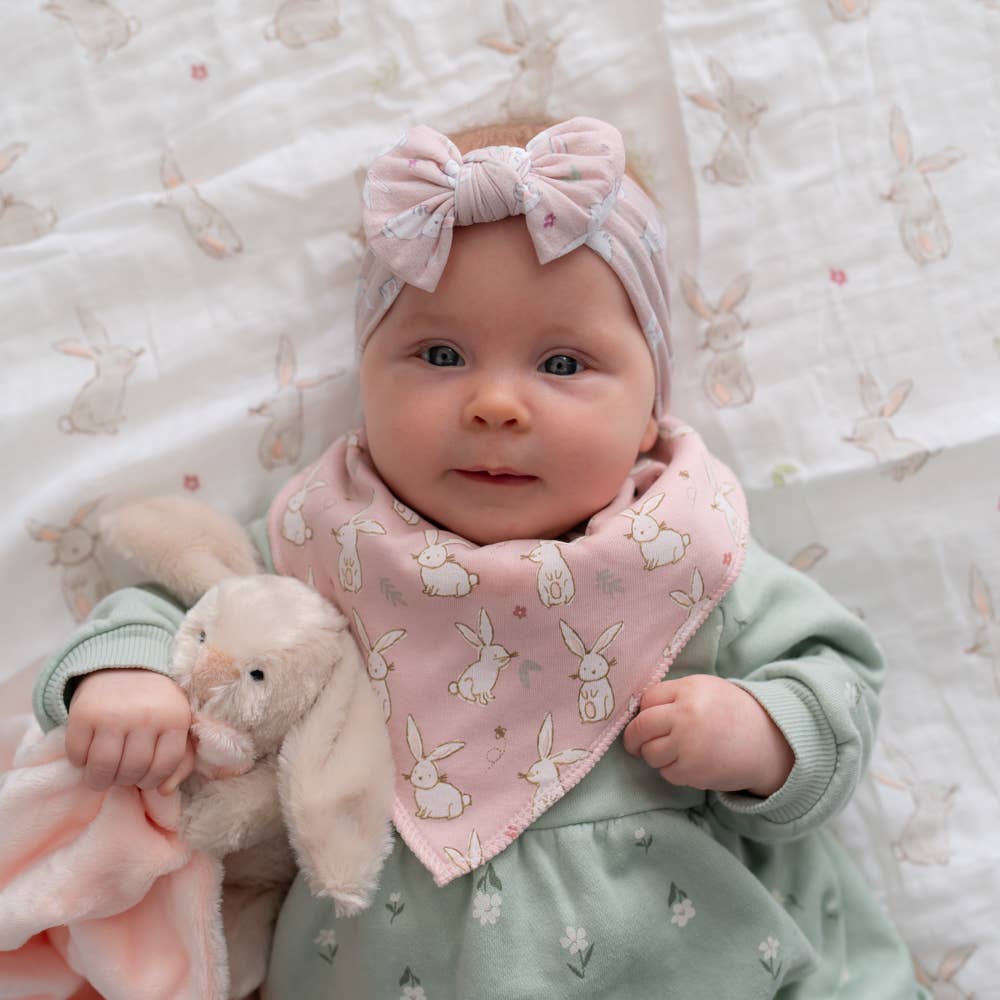 Ziggle Baby - Bunnies Top Bow Turban Headband