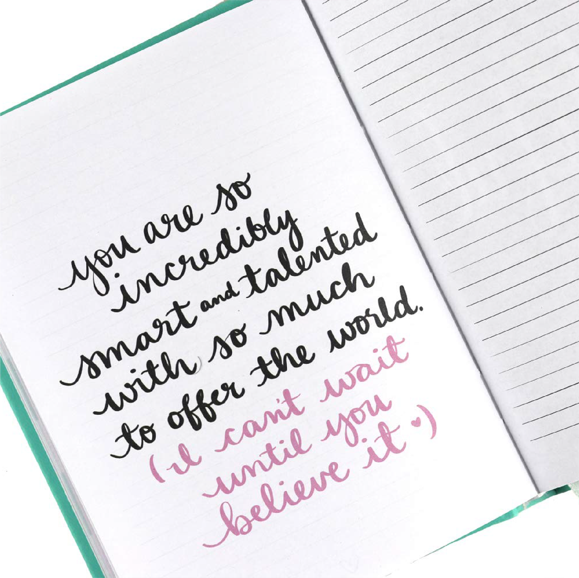 Oli Olsen - Éccolo Guided Hardcover Journal - She's Unstoppable - Teal