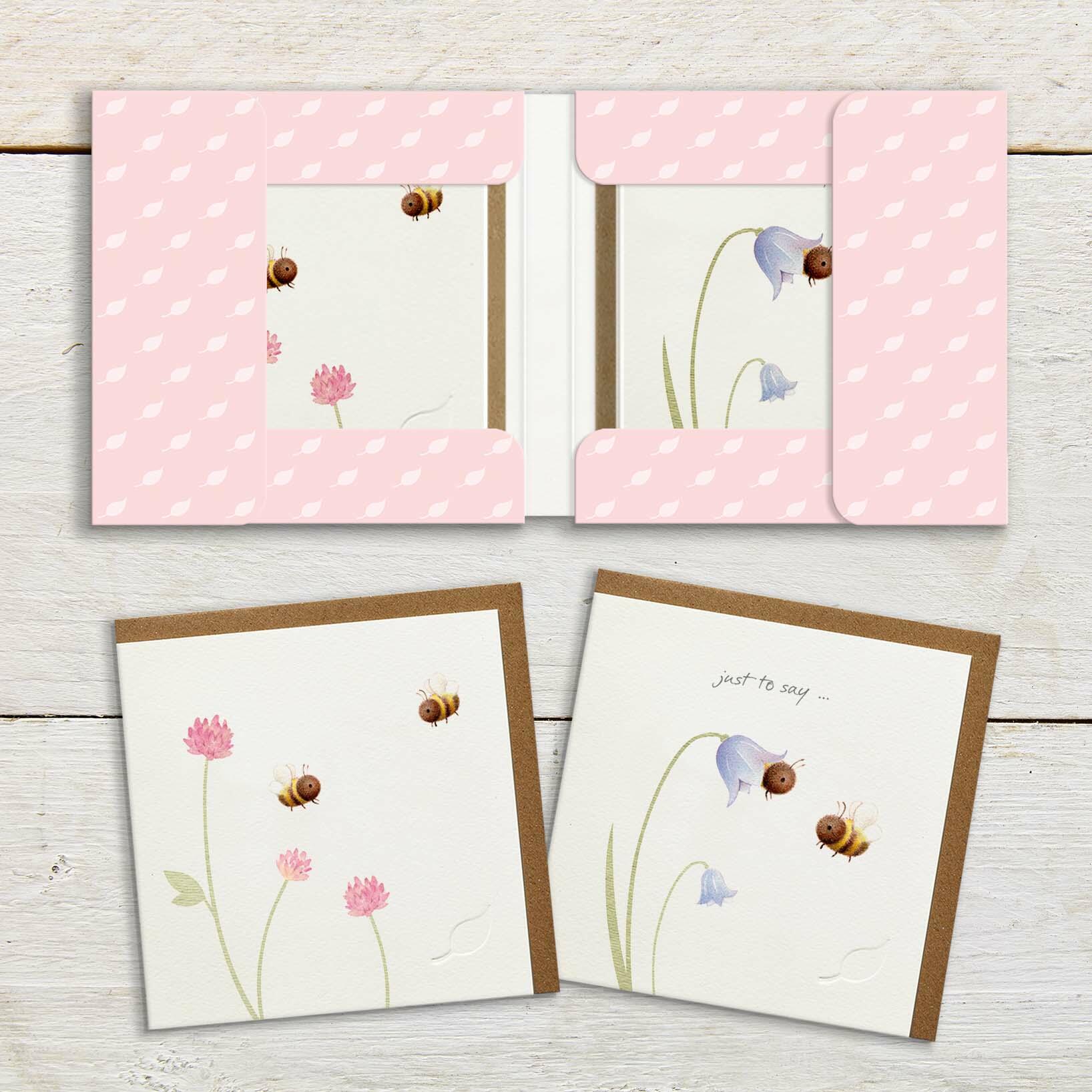 Ginger Betty Bees & Flowers Notecards