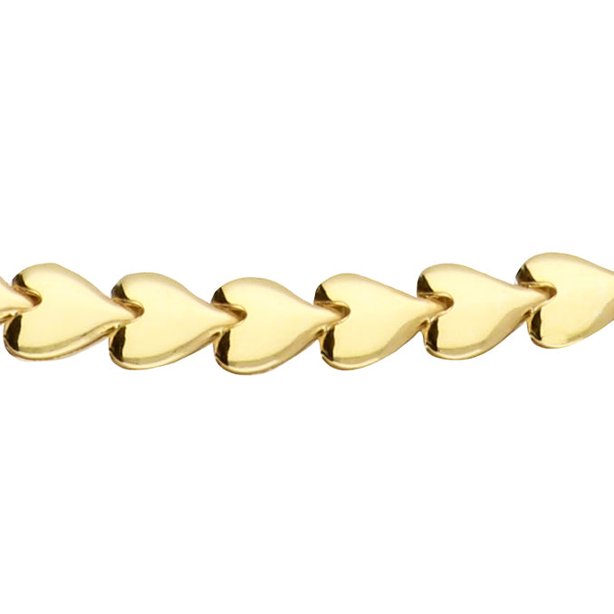 Sterling Silver Gold Endless Hearts Necklace