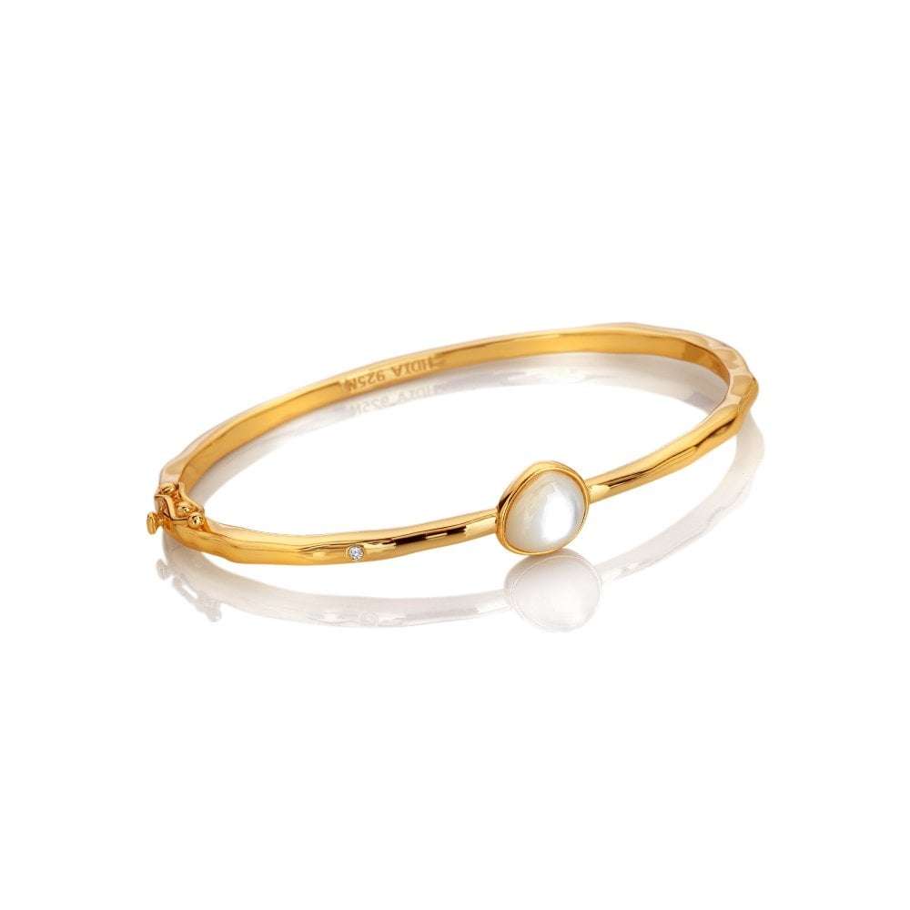 Hot Diamonds Golden Edit Mother of Pearl Calm Bangle