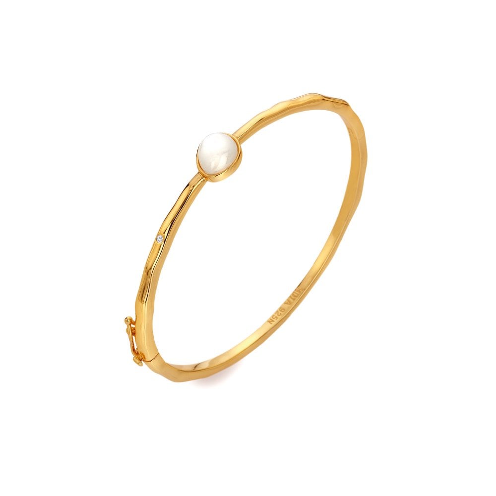 Hot Diamonds Golden Edit Mother of Pearl Calm Bangle