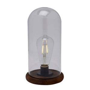 Hestia LED Light Up Glass Dome with Bulb Large