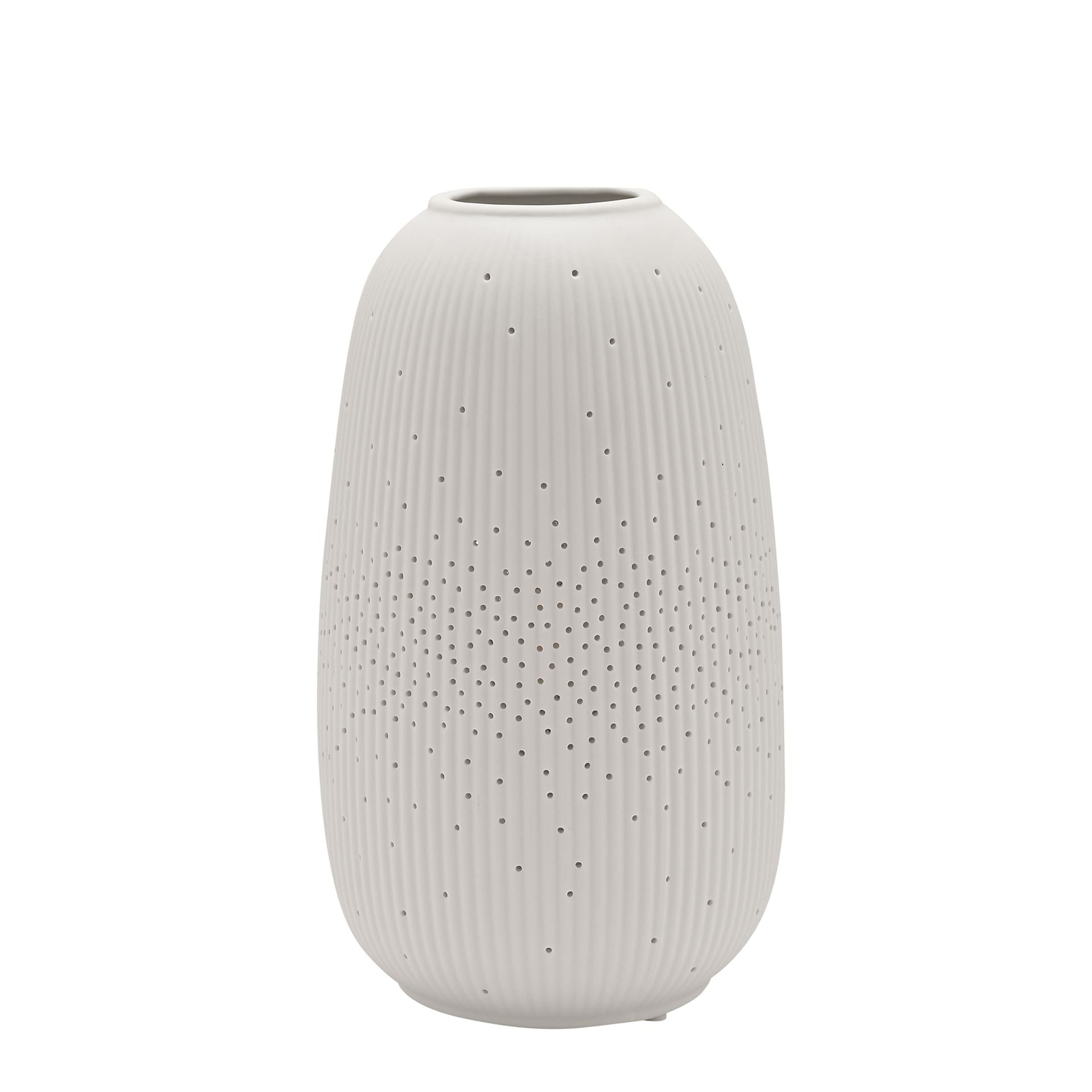 Hestia White Short Ribbed Table Lamp