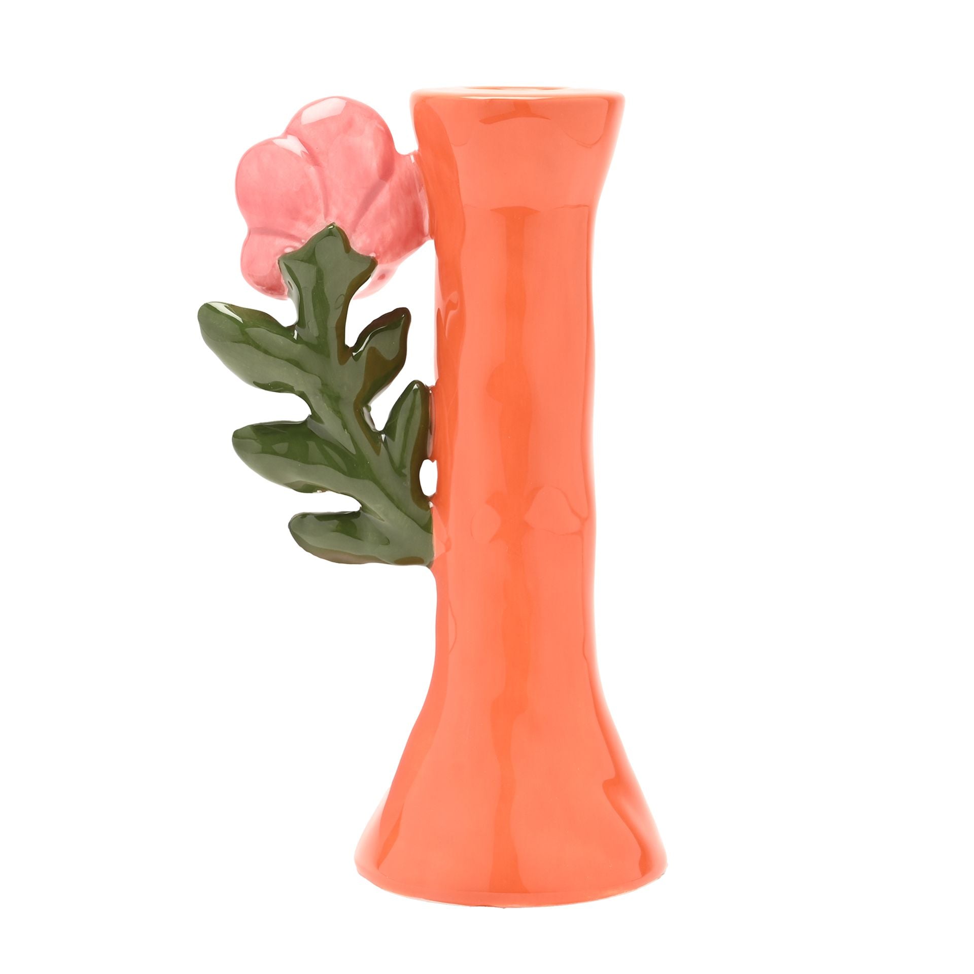 Hestia Orange Flower Candle Holder