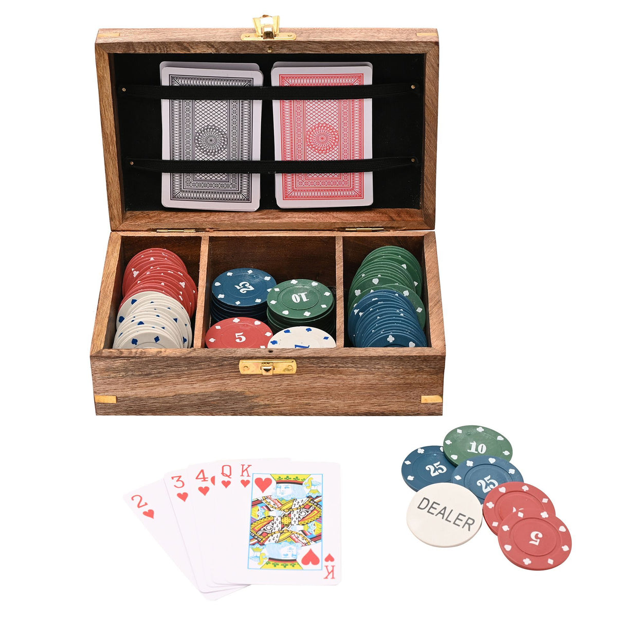 Harvey Makin wooden poker set