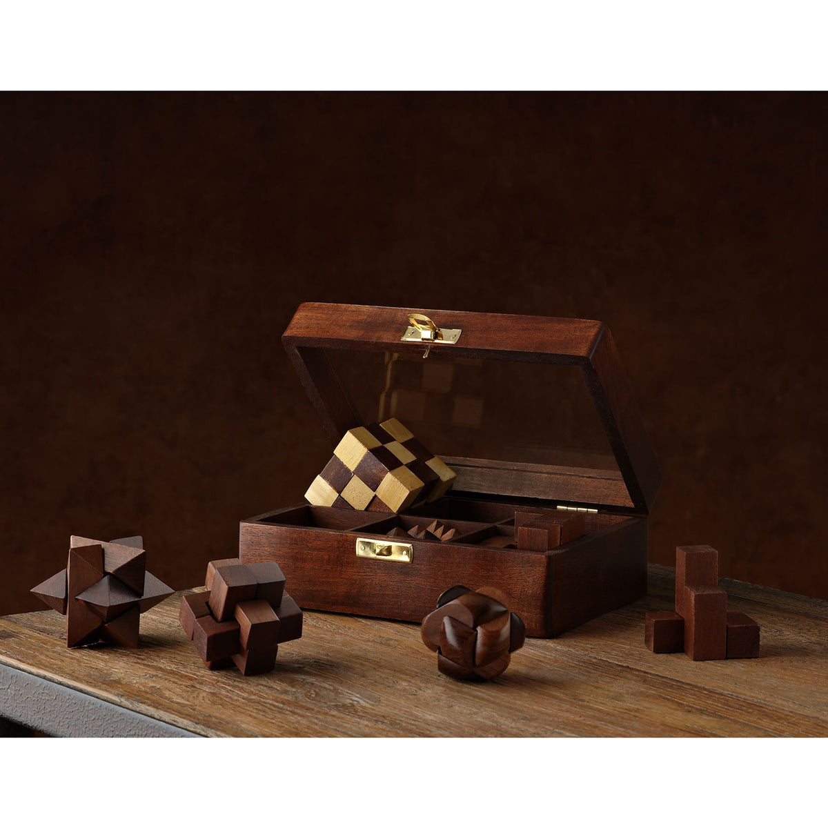 Harvey Makin wooden 6 puzzle set