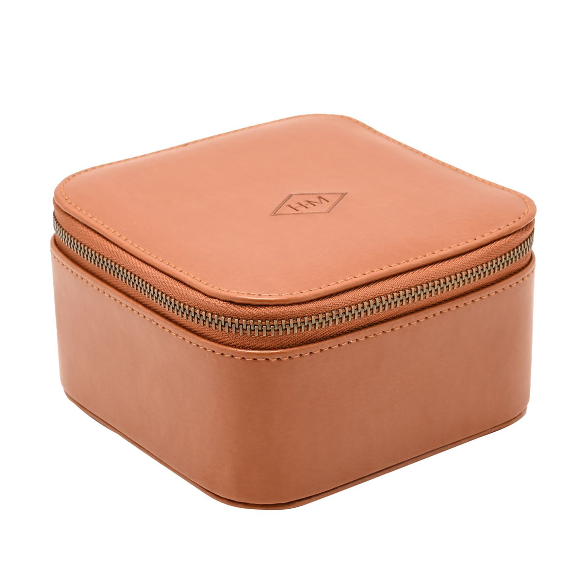 Harvey Makin travel watch and jewellery case - Tan