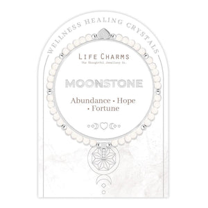 Life Charms Moonstone and Silver Wellness Semi Precious Bracelet - More Than Just a Gift | Narborough Hall