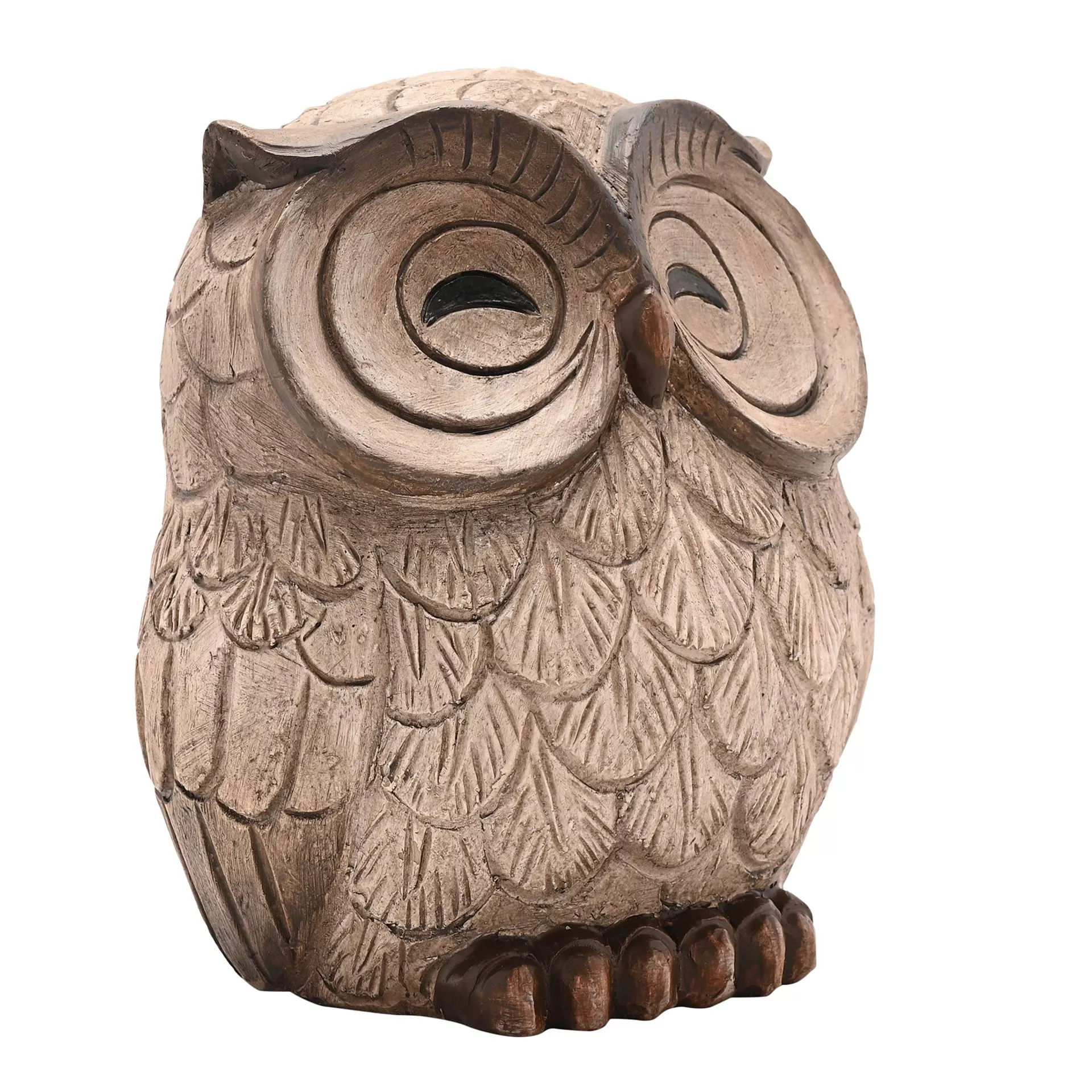 Country Living Wooden Sleeping Owl