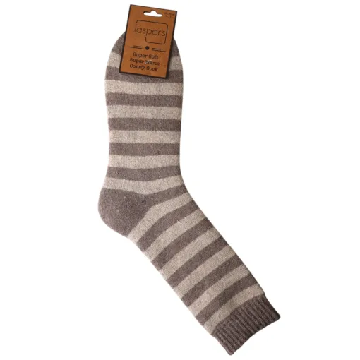 Cappuccino Stripe Cosy Men's Socks