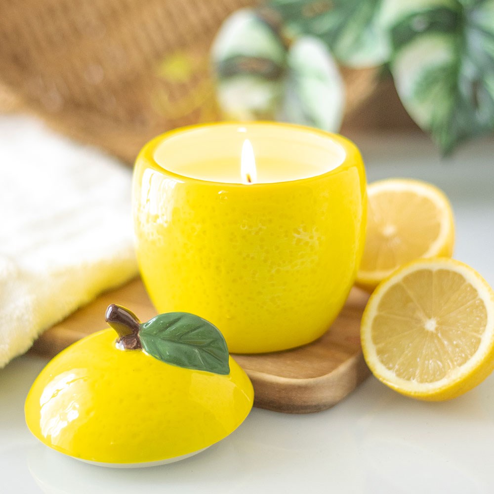 Lemon Ceramic Candle Jar
