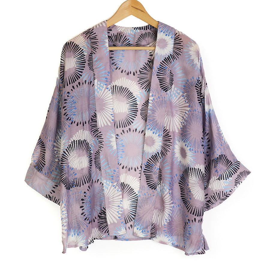 POM Lilac Mix Sunburst Print Kimono - More Than Just a Gift | Narborough Hall
