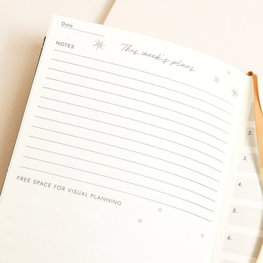 Lisa Angel Navy Celestial Goals & Aspirations Journal