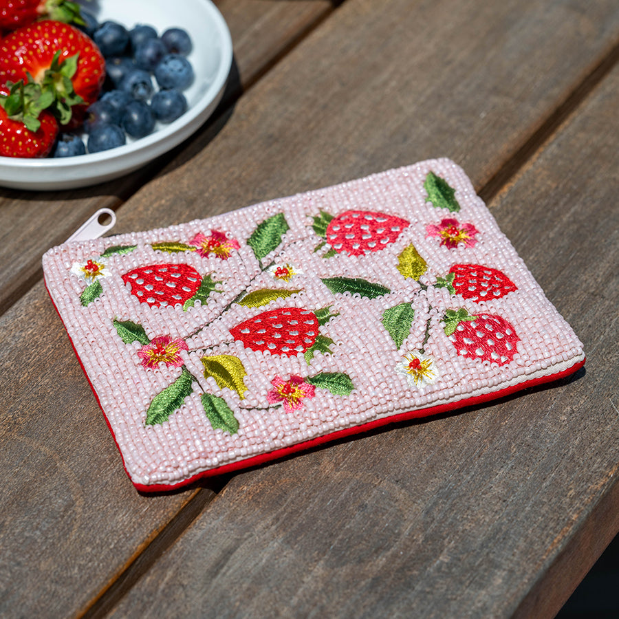 POM Pink Beaded Strawberry Plant Purse - More Than Just a Gift | Narborough Hall