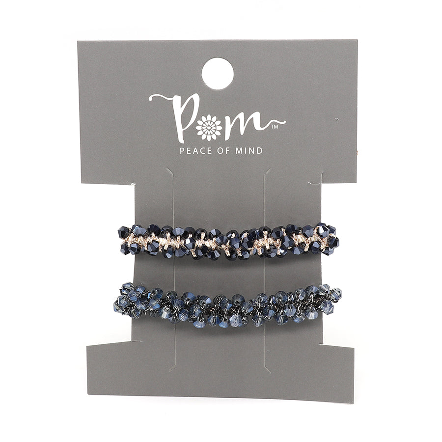 Pom Black Mix Crystal Hairbands