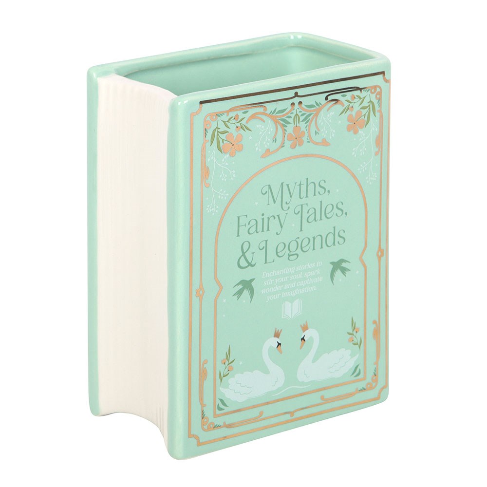 Book Shaped Vase - Myths, Fairy Tales & Legends Green