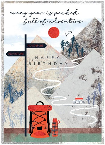 Cobalt Full of Adventure Birthday Card