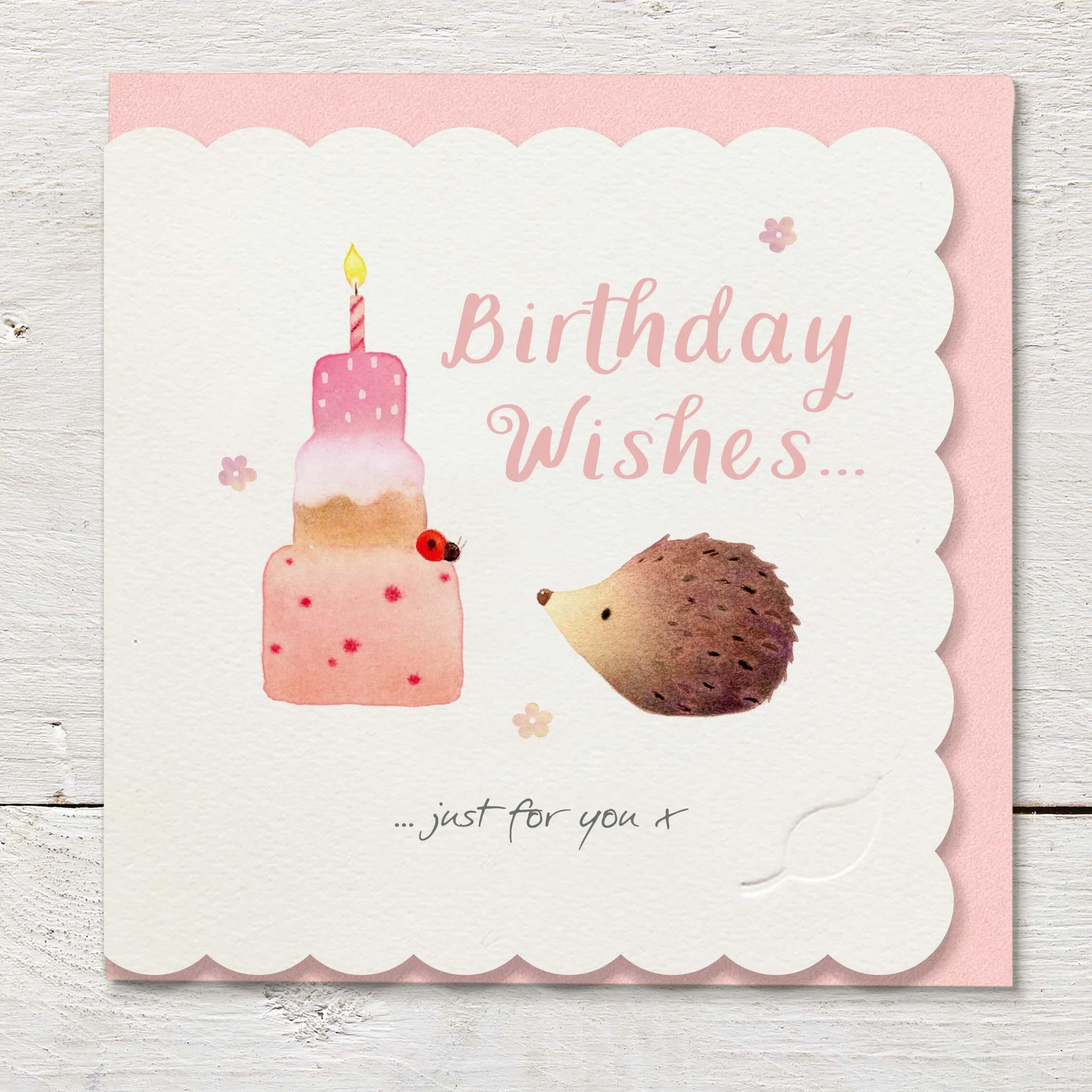 Ginger Betty Touch of Blush Birthday Wishes Card
