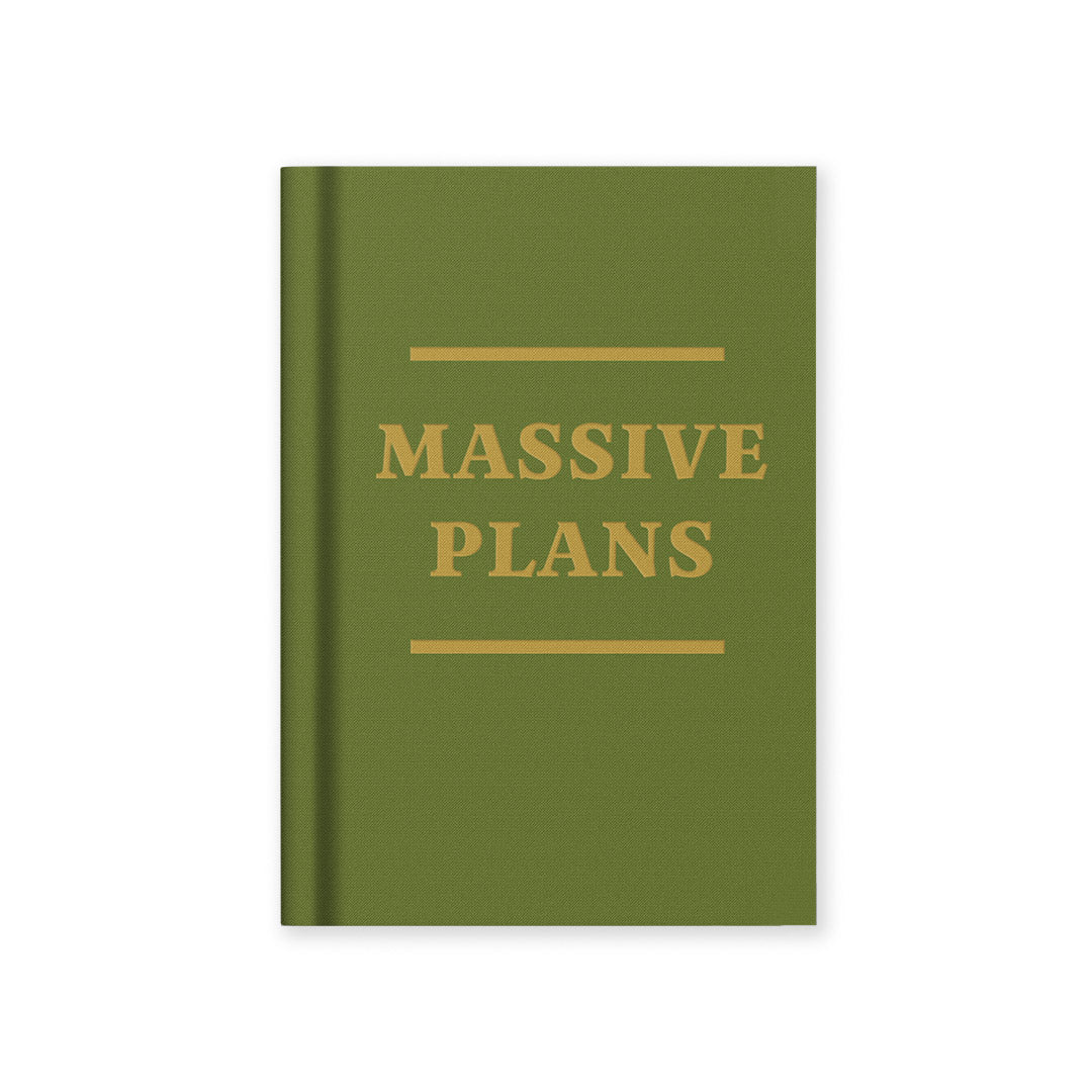 Fabric Hardback Notebook - Massive Plans