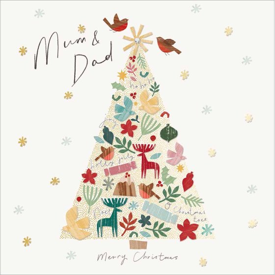 The Proper Mail Company Mum & Dad Christmas Card