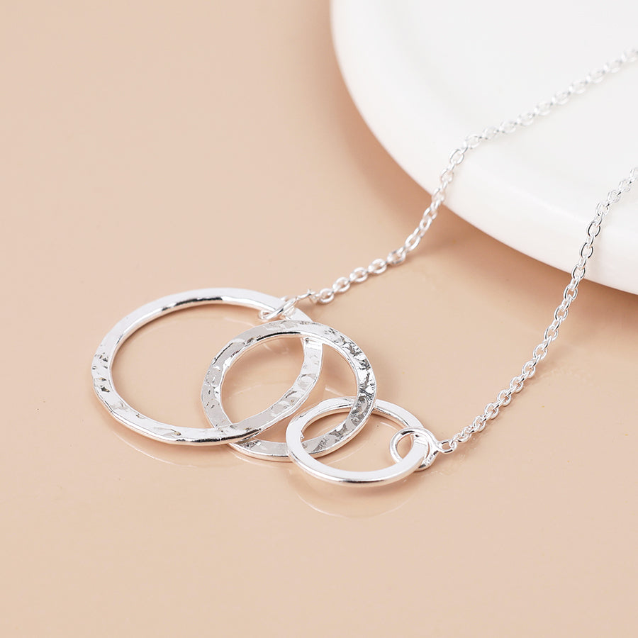 Sterling Silver Triple Hoop Necklace