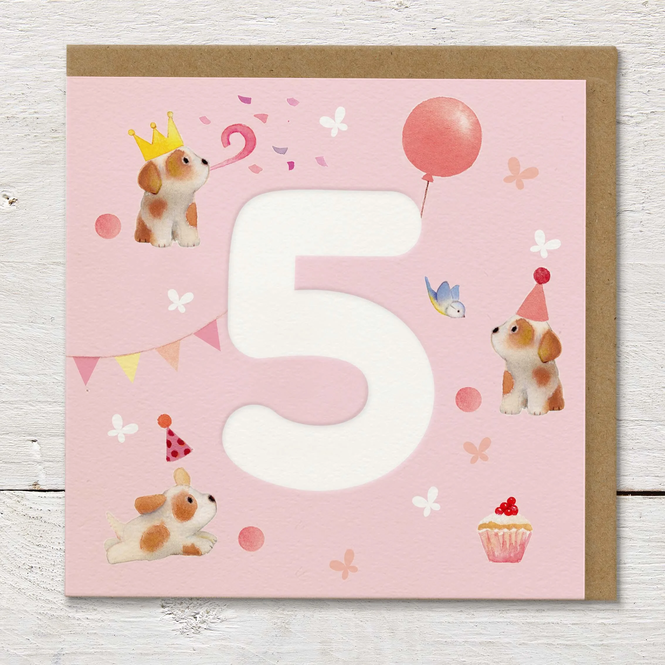 Ginger Betty By Numbers Age 5 Card