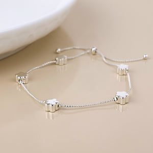 POM Silver Plated Flower Station Bracelet - More Than Just a Gift | Narborough Hall