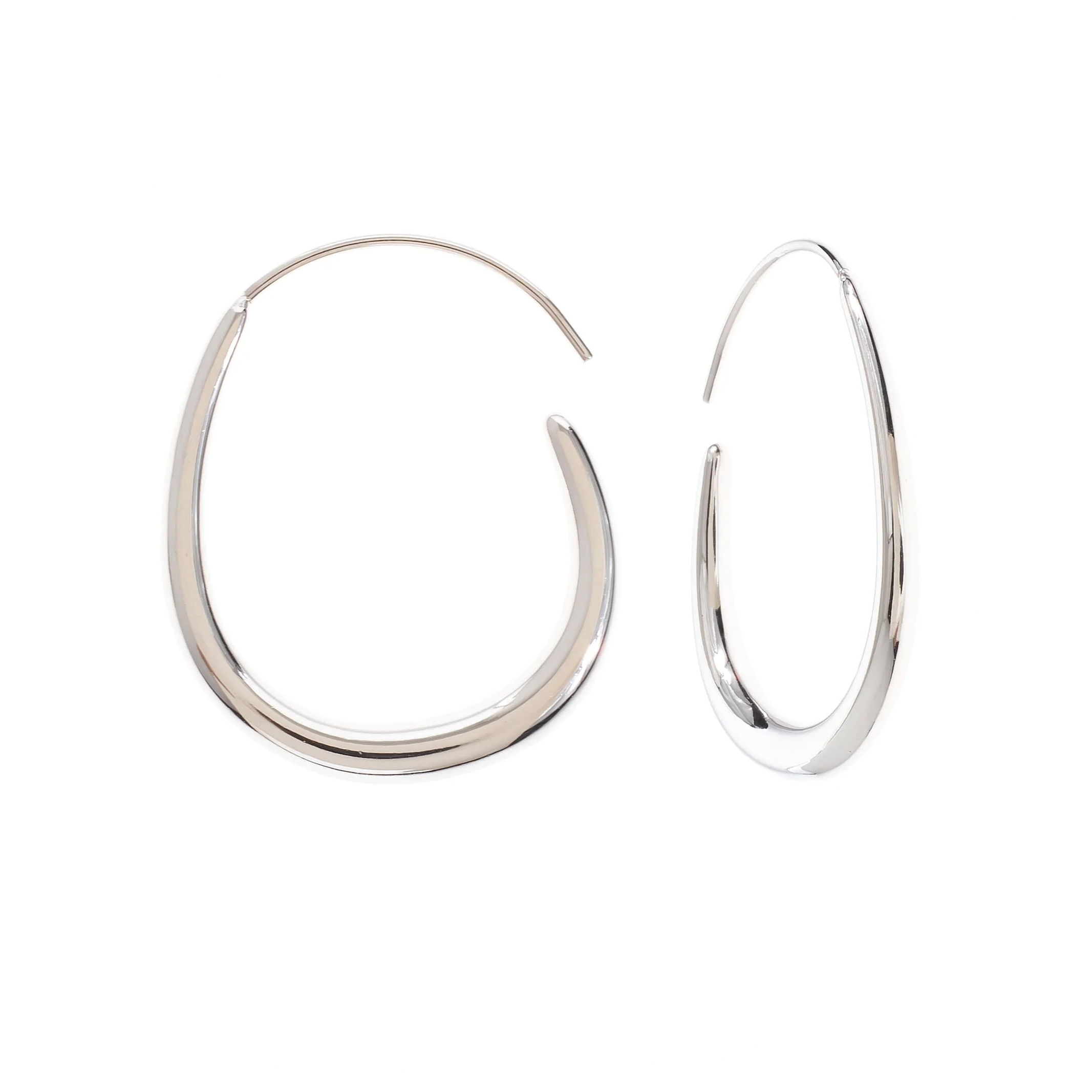 Miramira Abstract Stainless Steel Hoop Earrings
