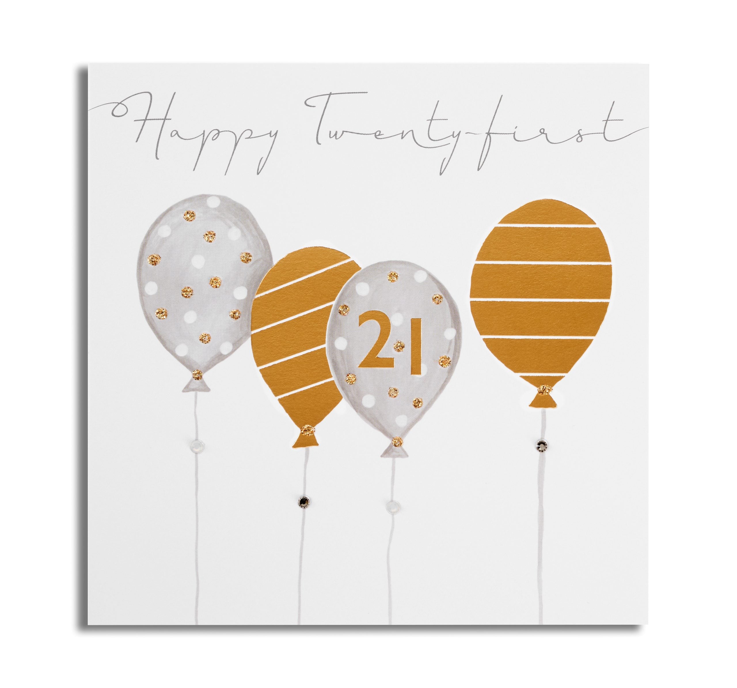 So Golden 21st Birthday Card