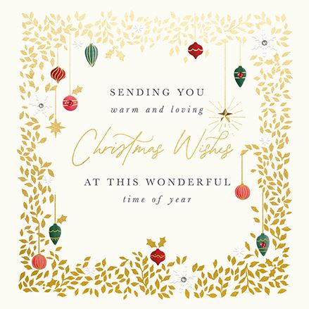 Reflections Christmas Wishes Baubles Card