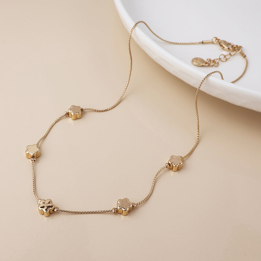 POM Golden Flower Station Necklace - More Than Just a Gift | Narborough Hall