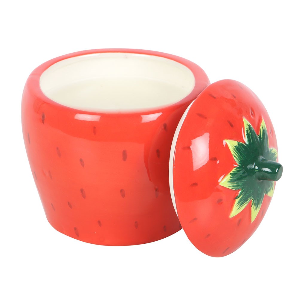 Strawberry Ceramic Candle Jar