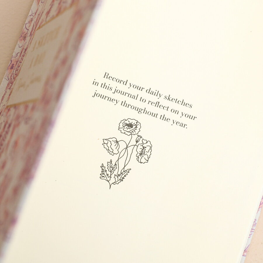 Lisa Angel Pink Wildflower Sketch a Day Journal