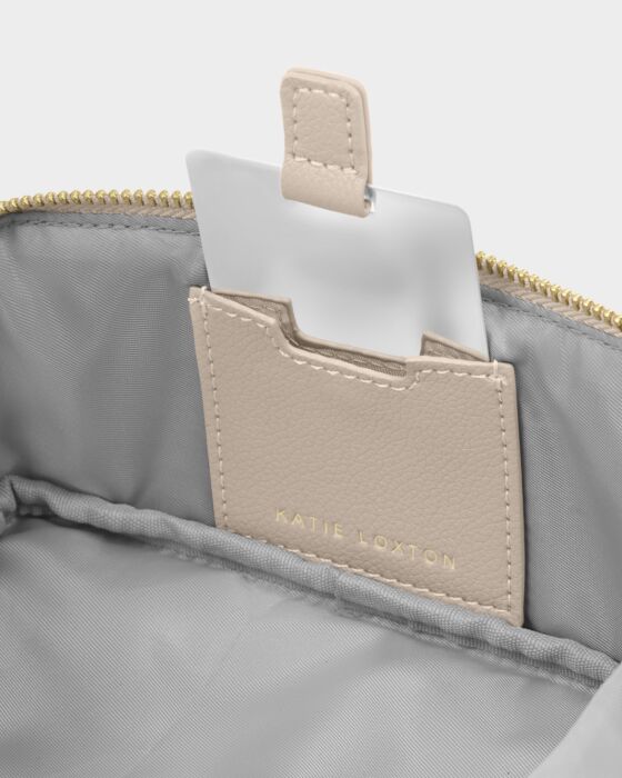 Katie Loxton Fold-Out Mirror Make Up Bag - Oyster