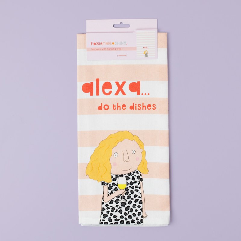 Rosie Made a Thing Alexa Dishes Tea Towel