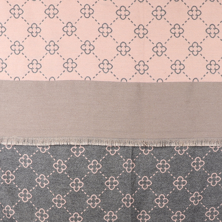 POM Soft Pink Quatrefoil Jacquard Scarf
