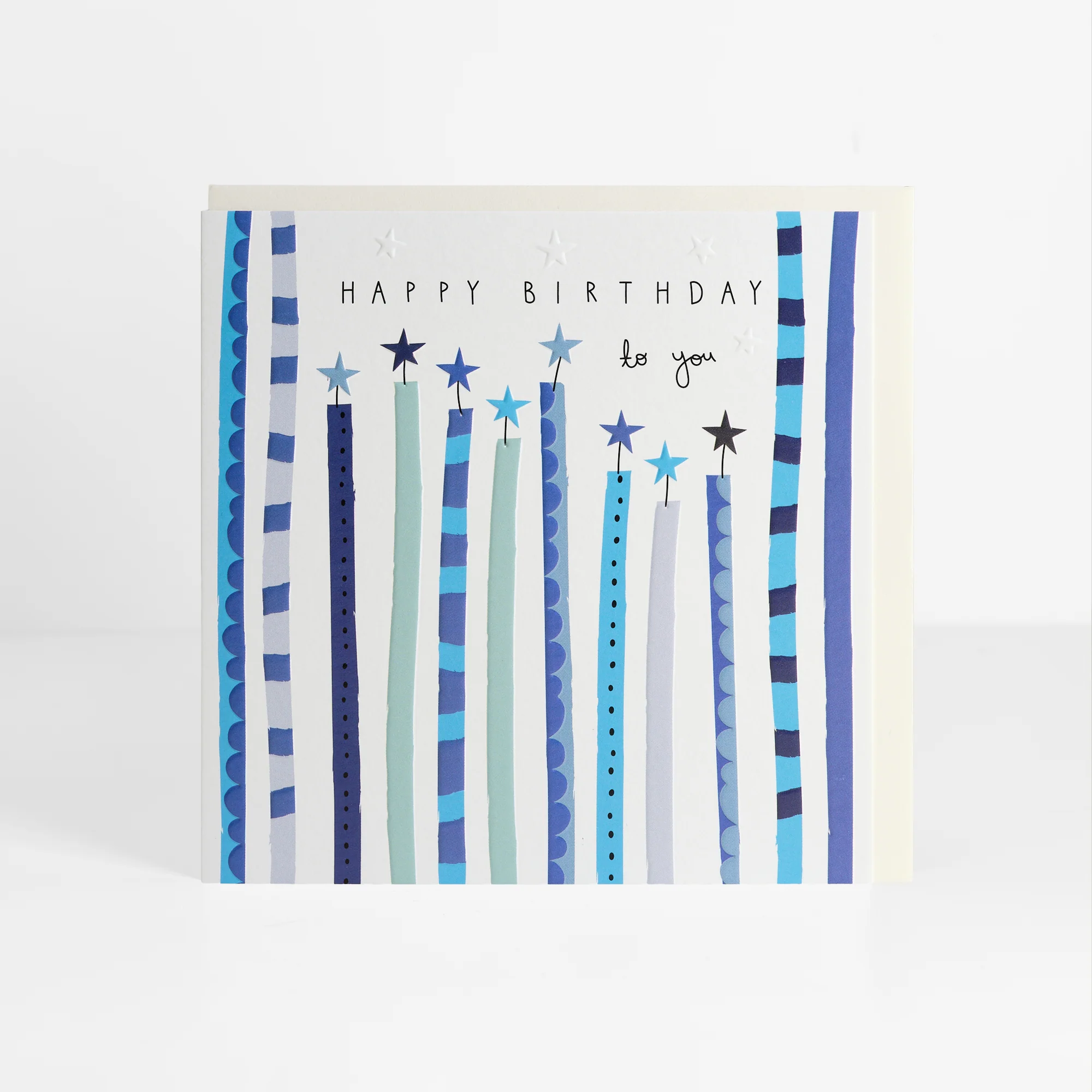 Blue Candles Birthday Card