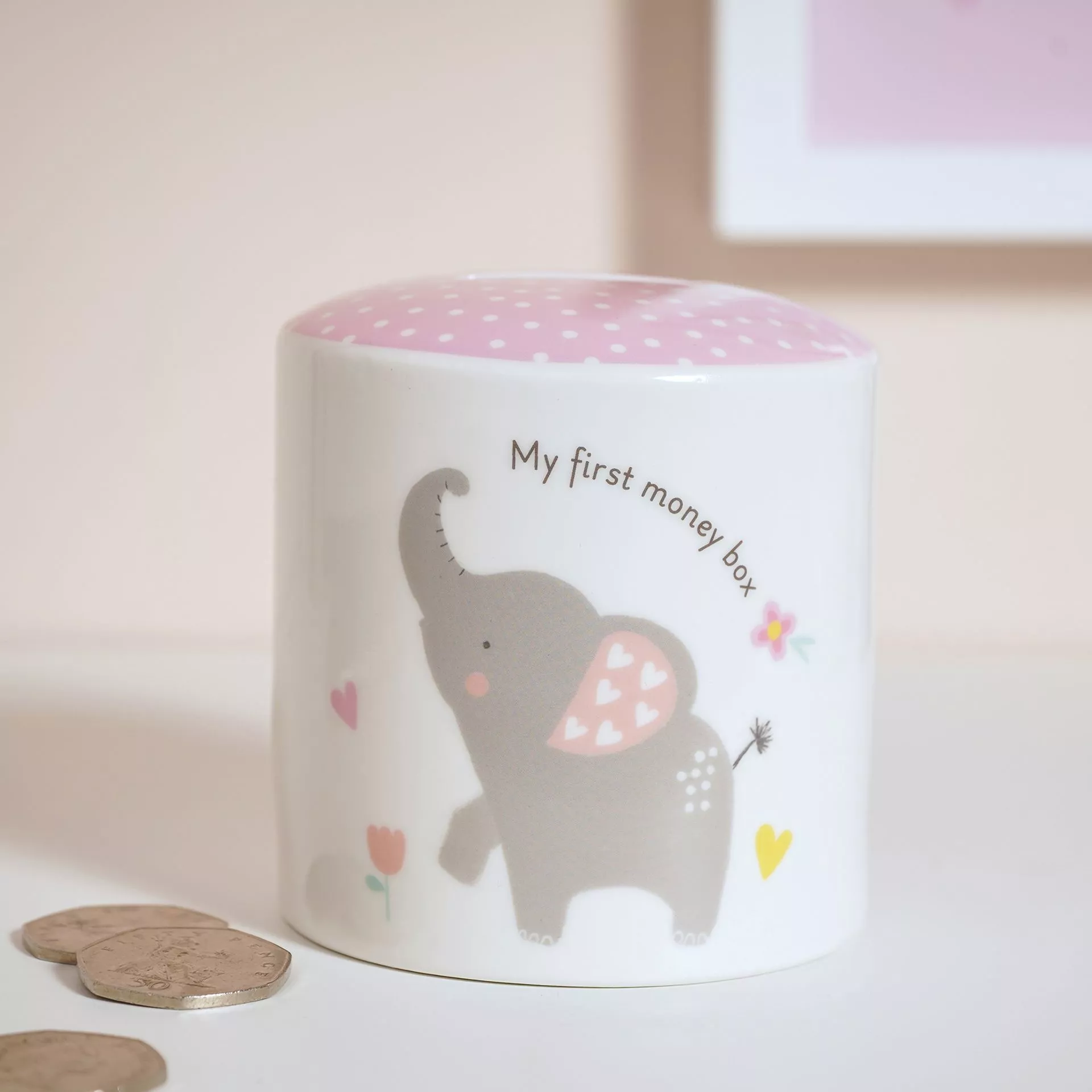 Celebrations Hello Baby Money Box - Girl