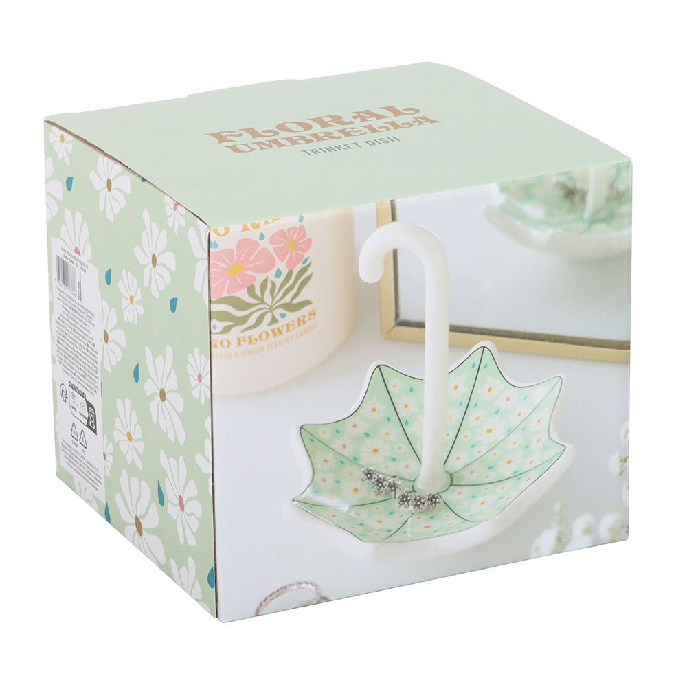 Floral Umbrella Trinket Dish