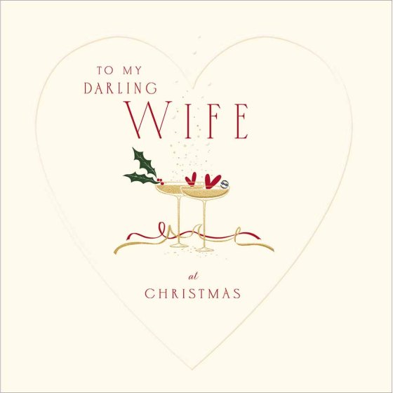 The Proper Mail Company Darling Wife Christmas Card
