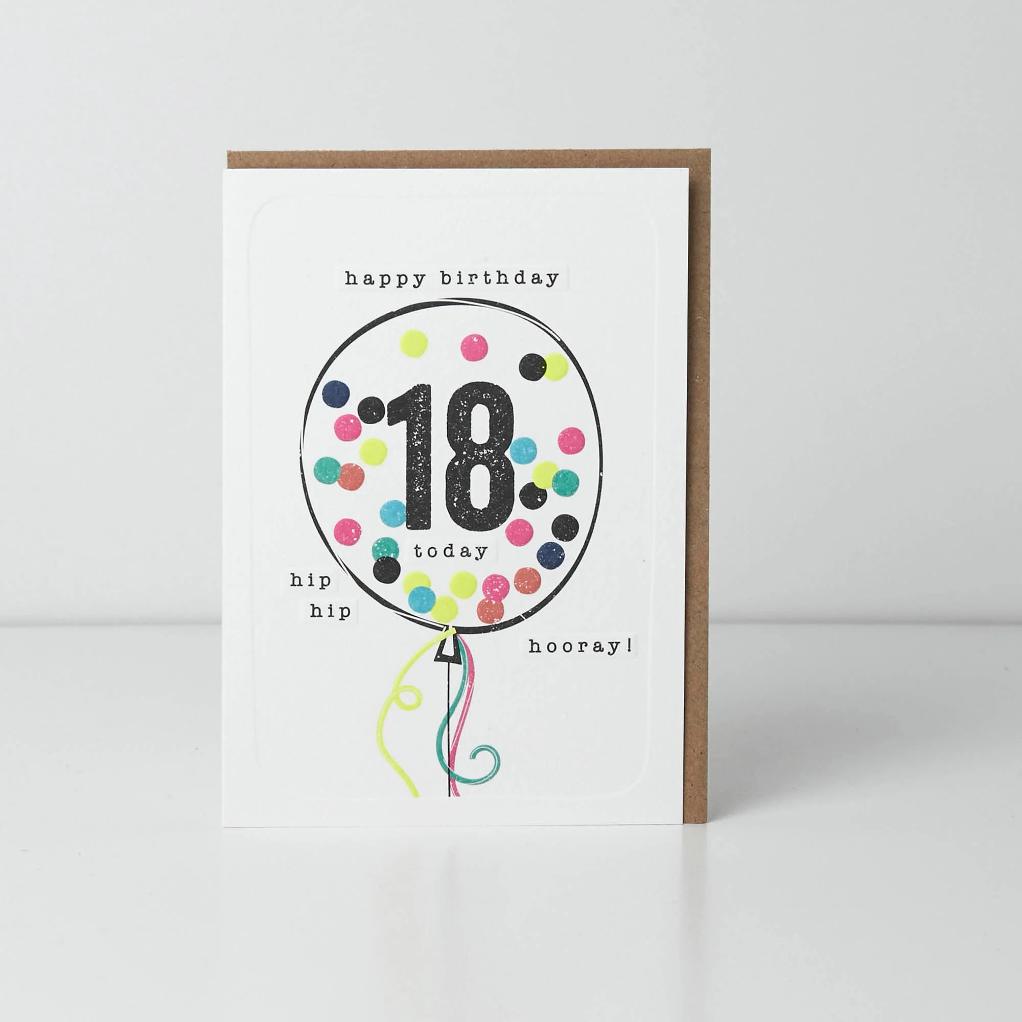 Woodcut 18th Birthday Card