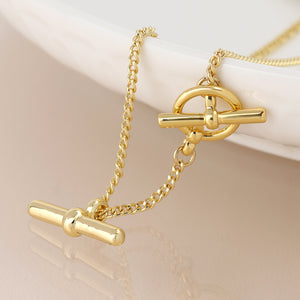 POM Golden Chunky Chain & T-Bar Necklace - More Than Just a Gift | Narborough Hall