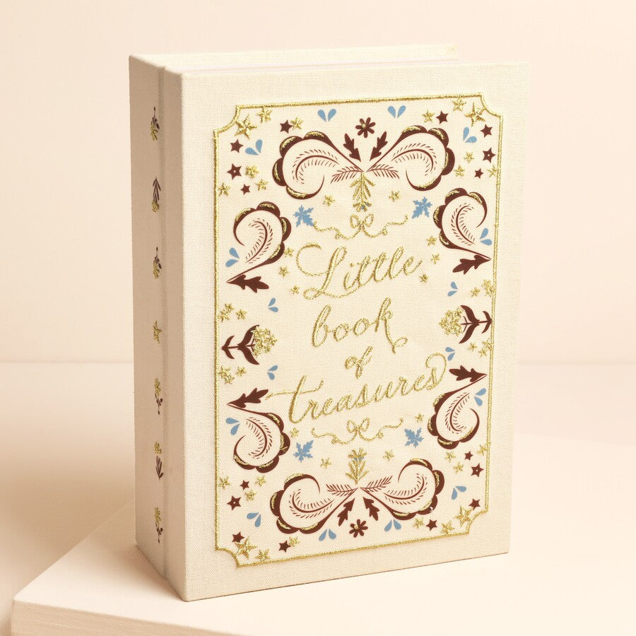 Lisa Angel Linen Little Book of Treasures Jewellery Box