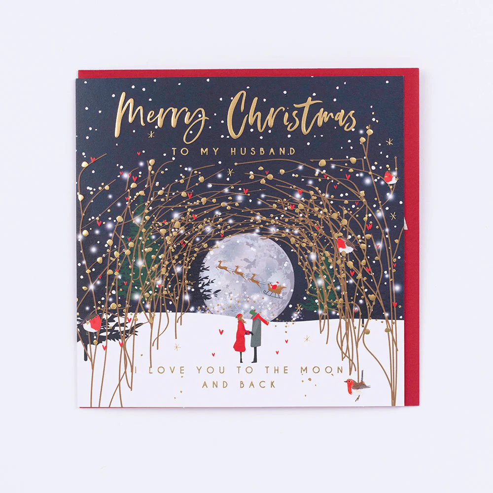 Belly Button Elle Merry Christmas Husband Card