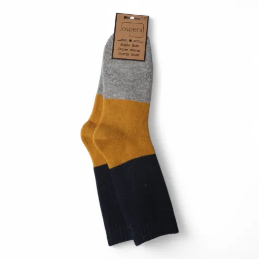 Bold Colour Block Cosy Men's Socks