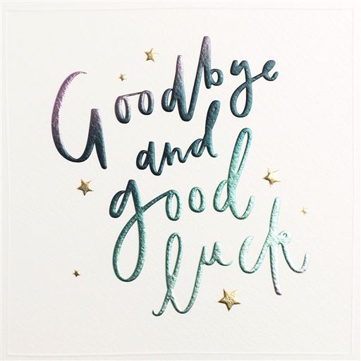 Cloud Nine Goodbye & Good Luck Card