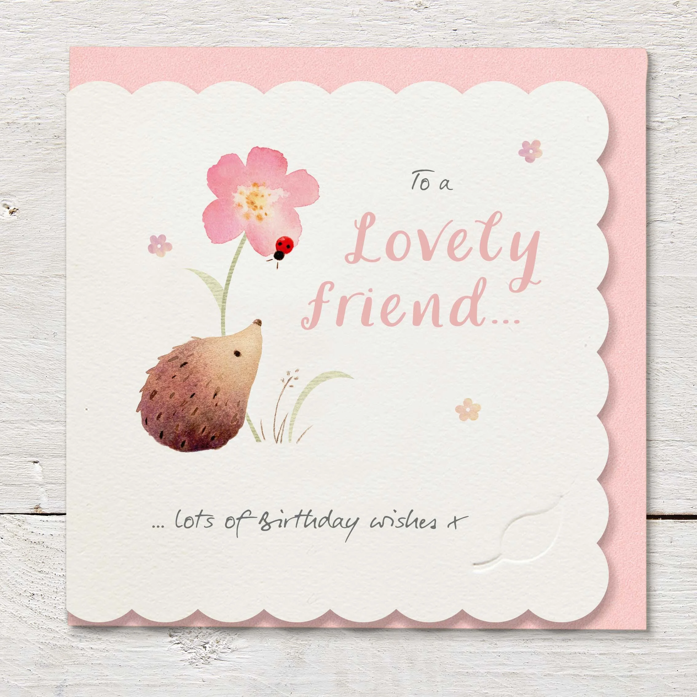 Ginger Betty Touch of Blush Lovely Friend Card