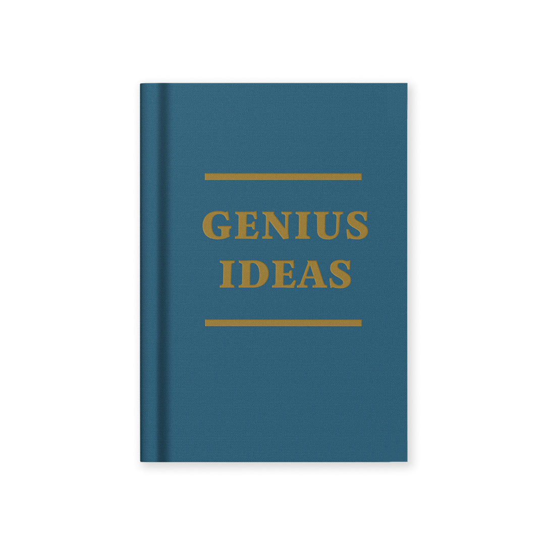Fabric Hardback Notebook - Genius Ideas